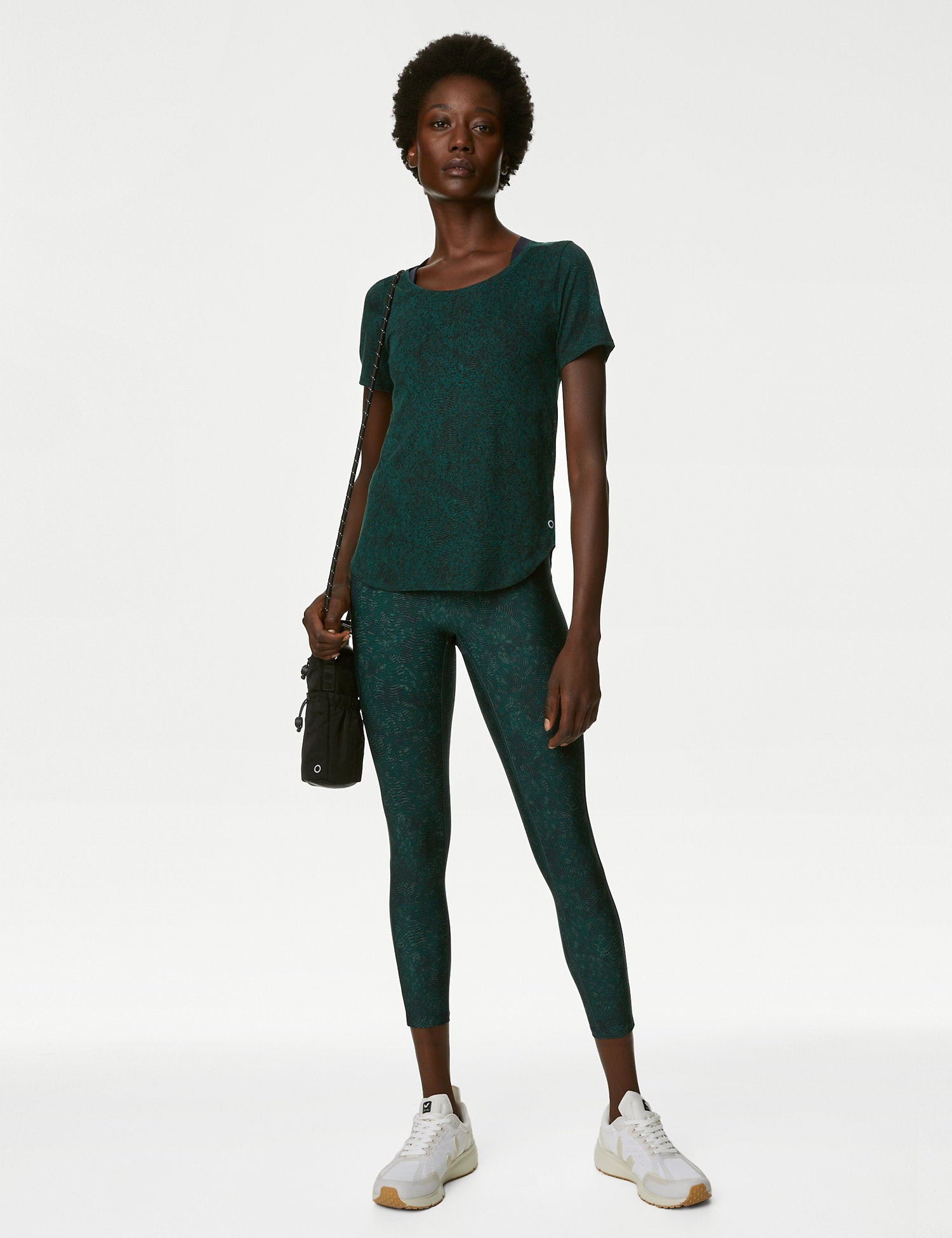 Printed Scoop Neck 2-in-1 T-Shirt
