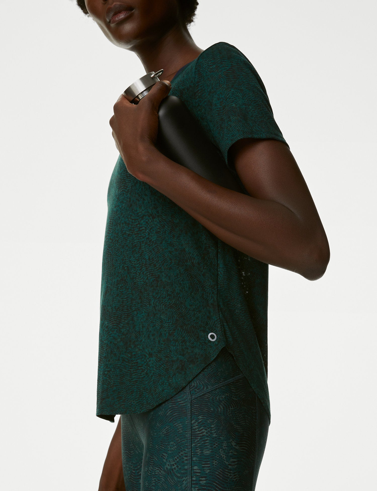 Printed Scoop Neck 2-in-1 T-Shirt