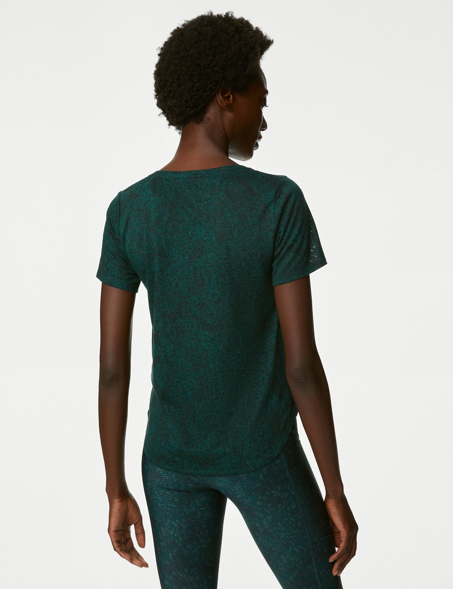 Printed Scoop Neck 2-in-1 T-Shirt