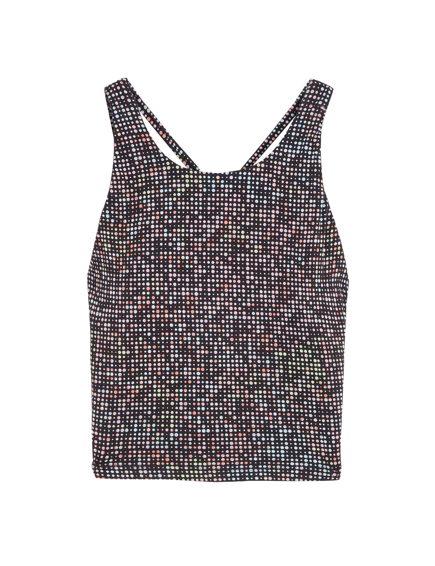 Printed High Neck Padded Yoga Crop Top