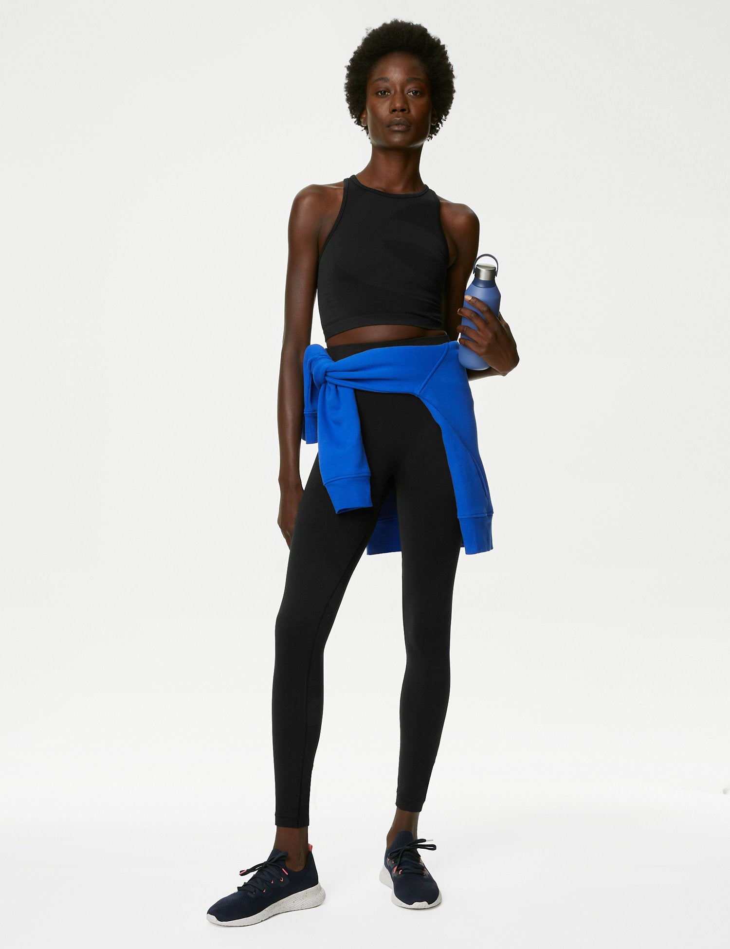 Scoop Neck Seamless Fitted Crop Top