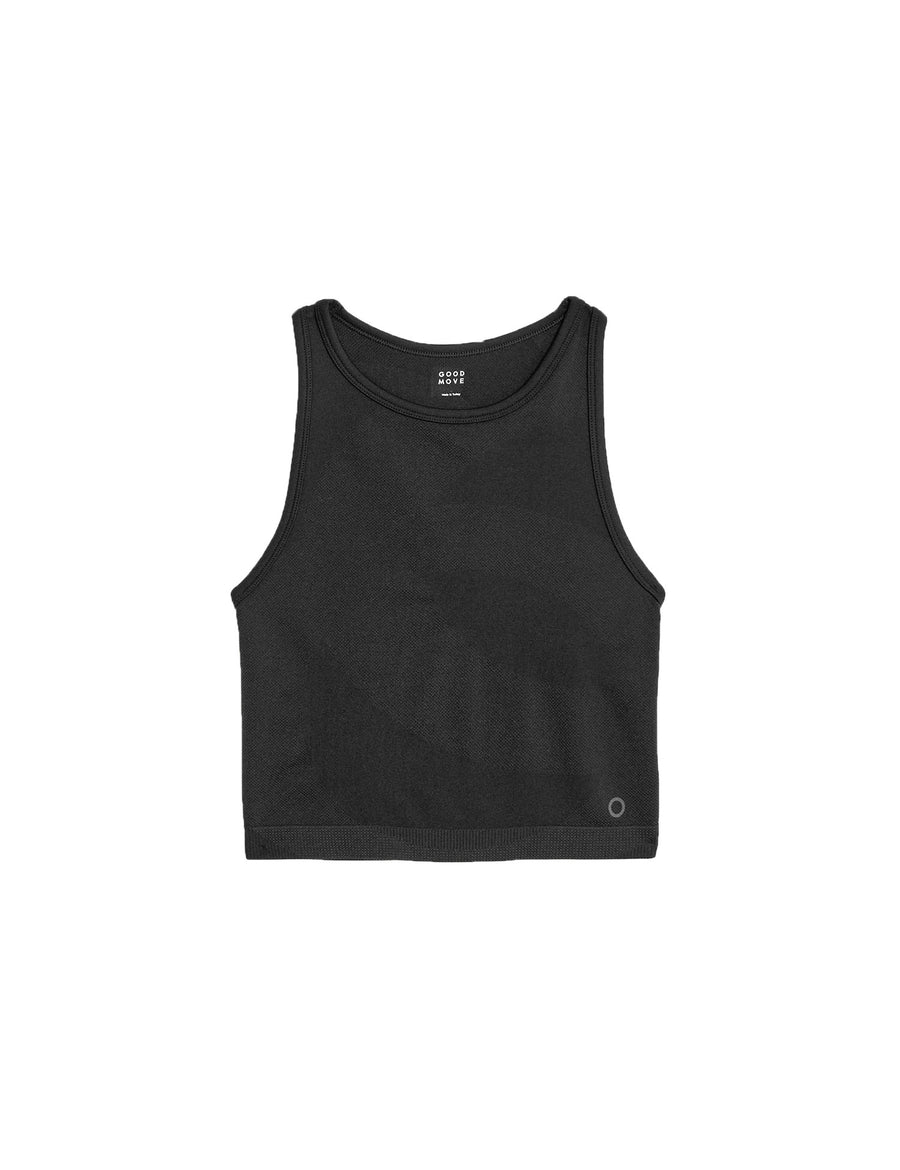 Scoop Neck Seamless Fitted Crop Top