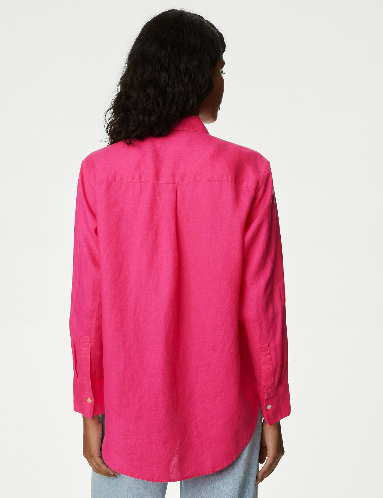 Pure Linen Relaxed Collared Shirt