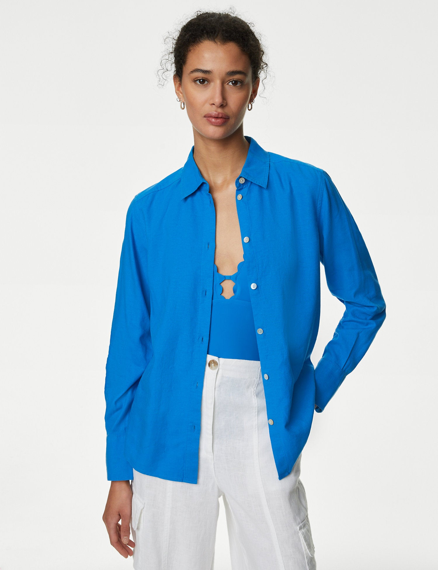 Linen Rich Collared Shirt