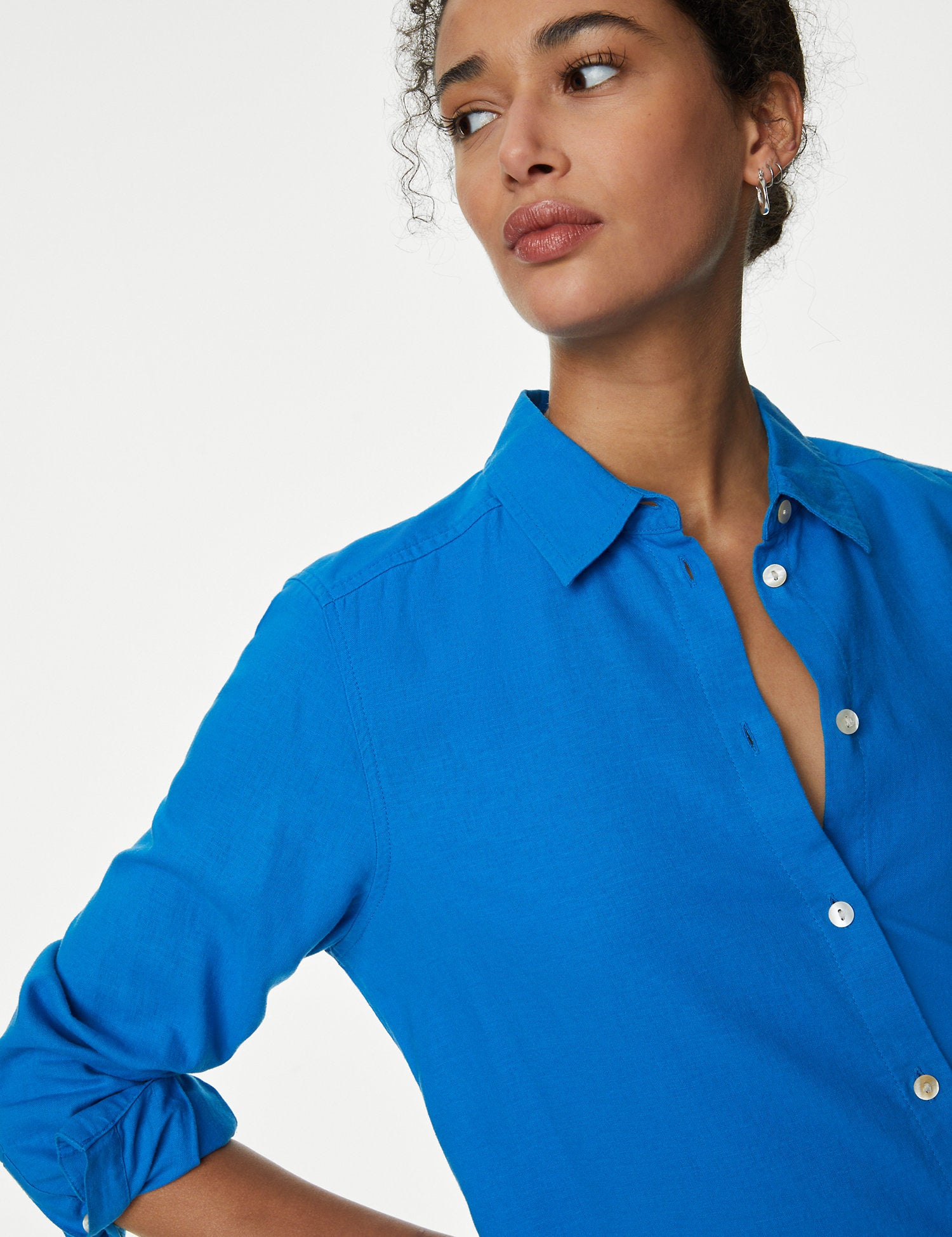 Linen Rich Collared Shirt