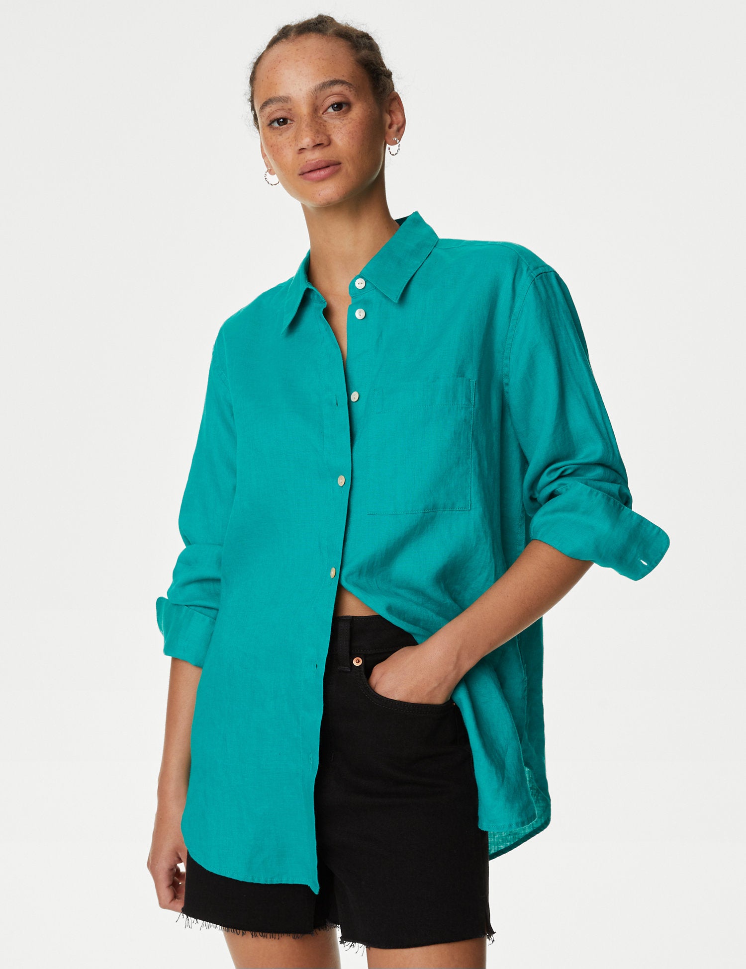 Pure Linen Oversized Shirt