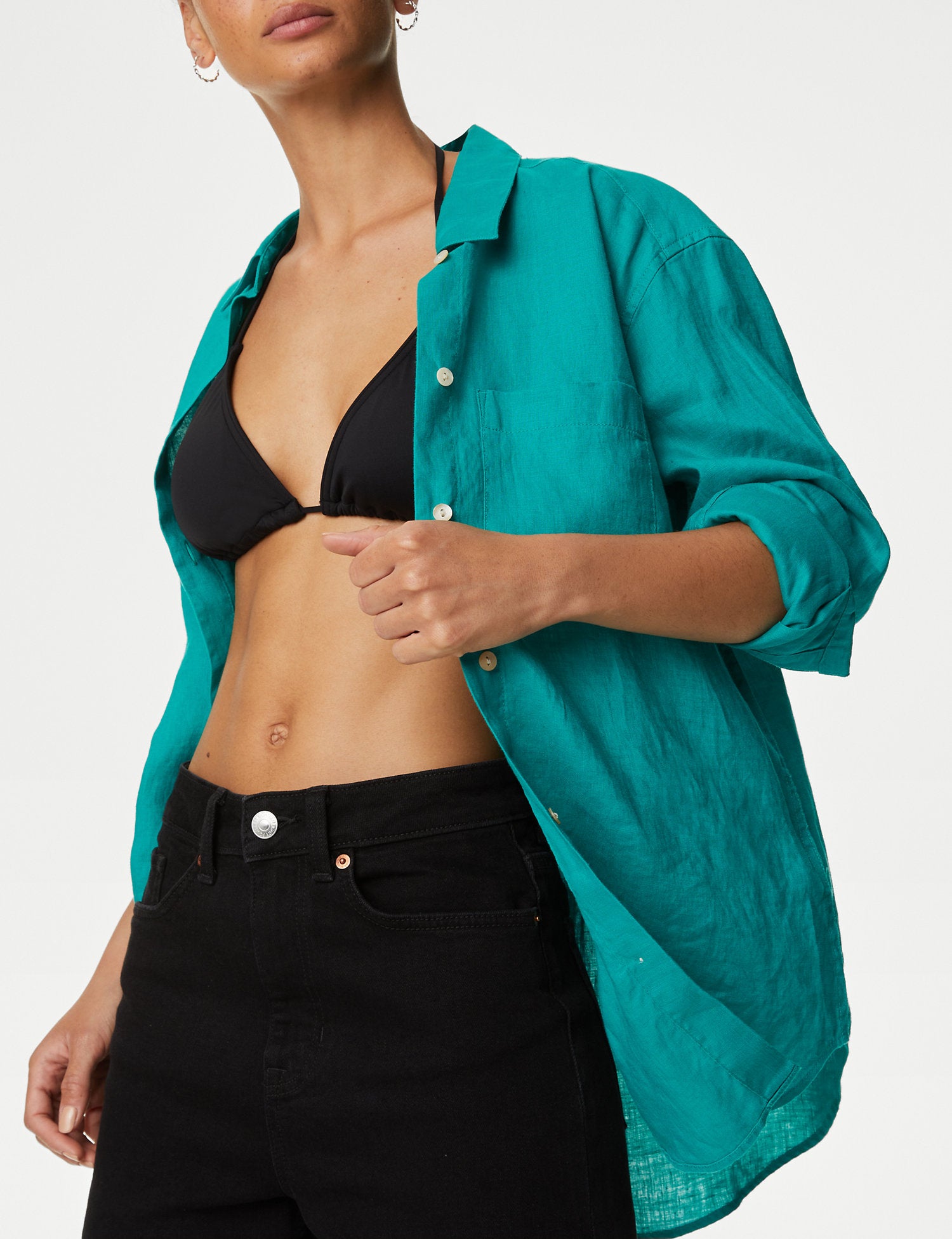 Pure Linen Oversized Shirt