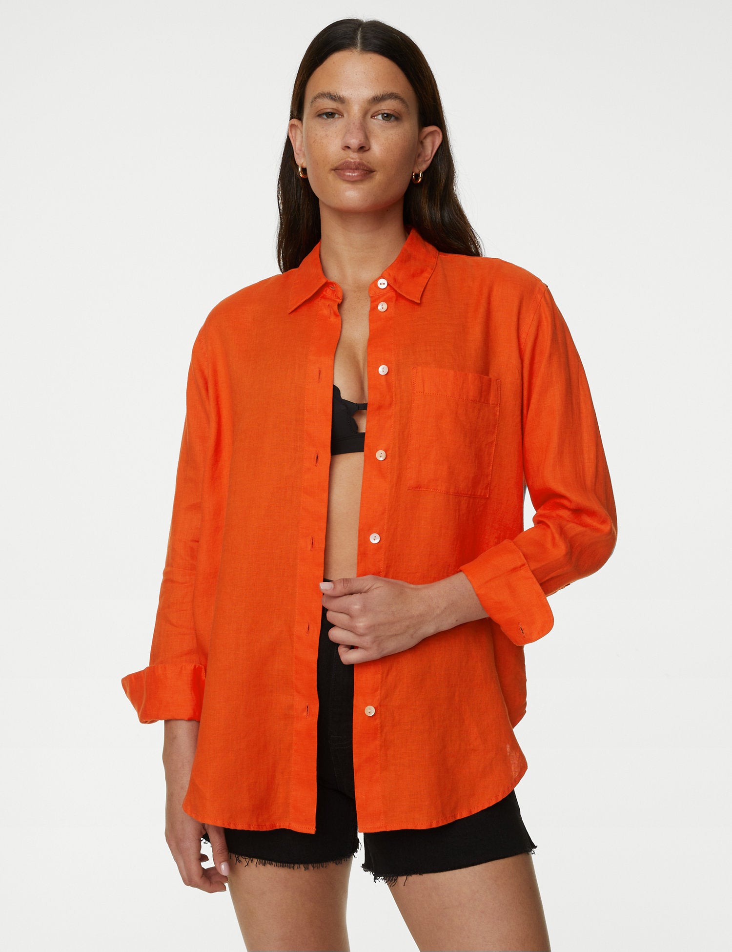 Pure Linen Oversized Shirt