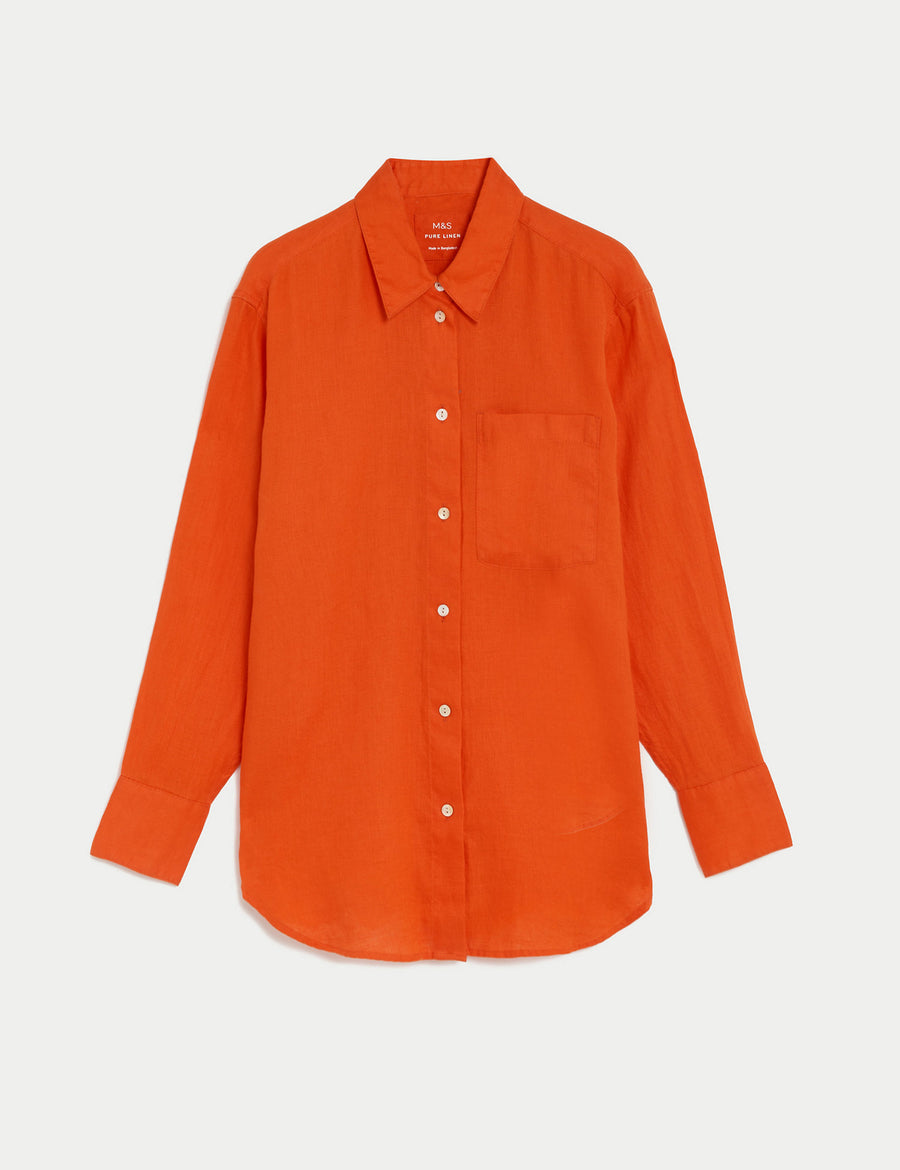 Pure Linen Oversized Shirt