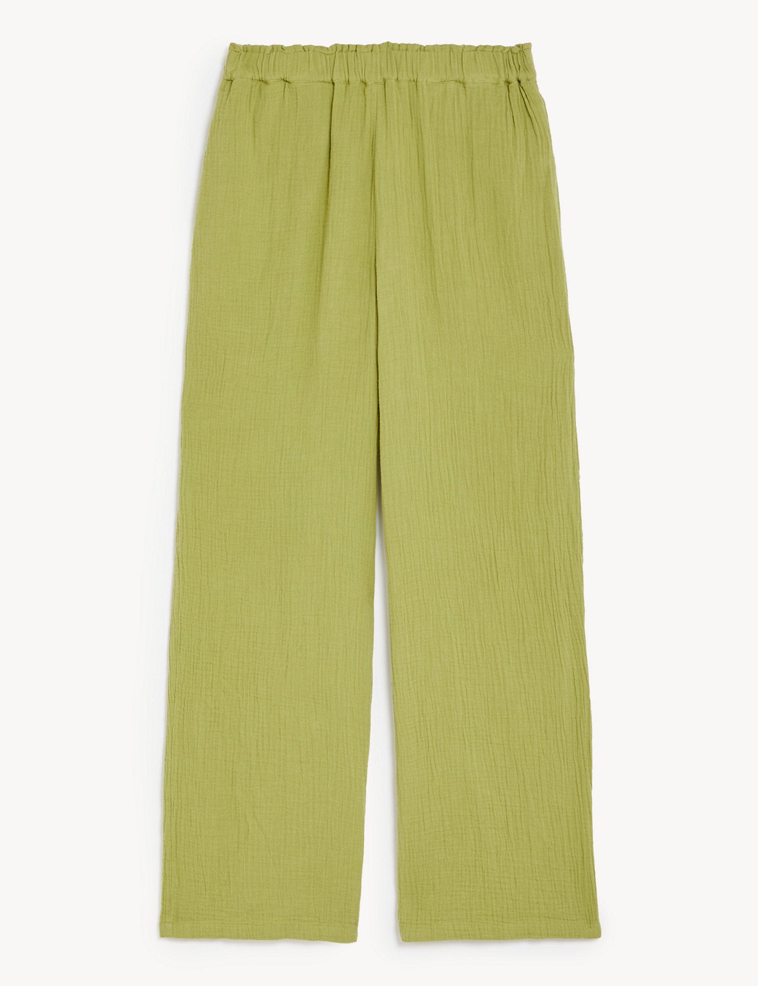Pure Cotton Wide Leg Trousers