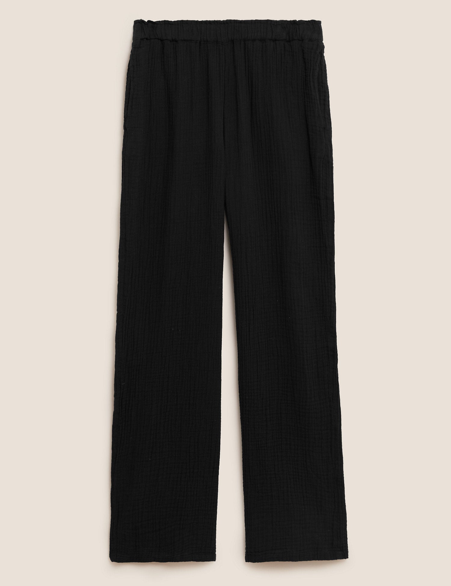 Pure Cotton Wide Leg Trousers