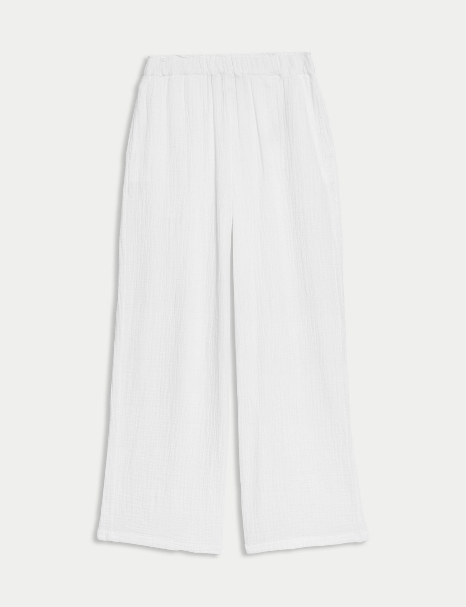 Pure Cotton Wide Leg Trousers