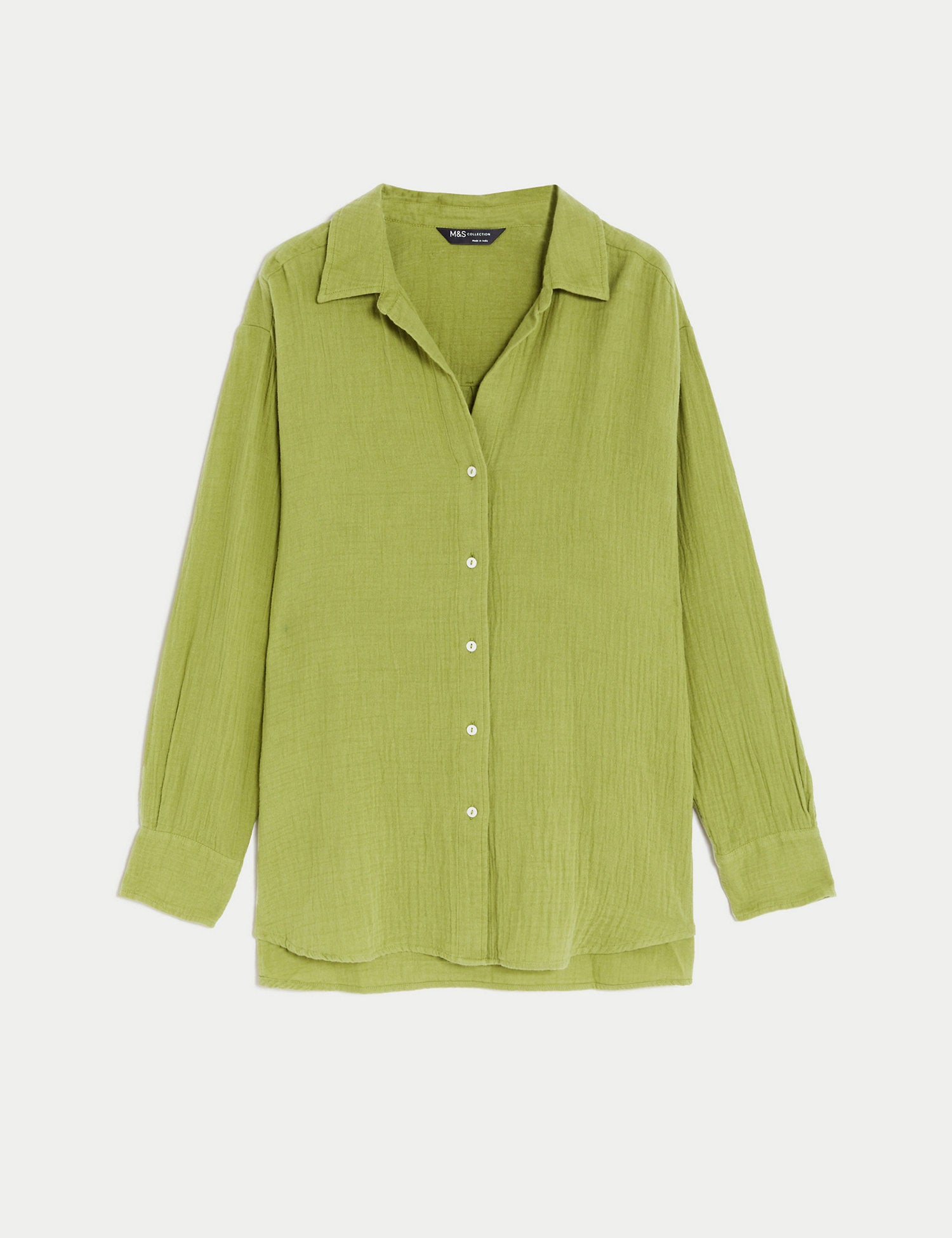 Pure Cotton Textured Beach Shirt