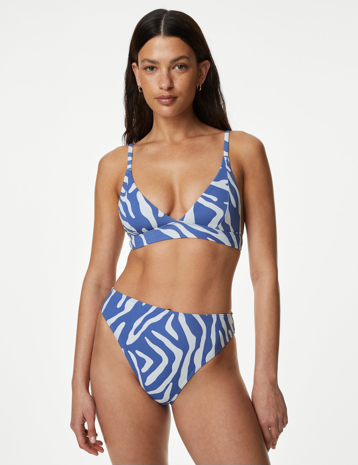 Animal Print High Waisted Bikini Bottoms