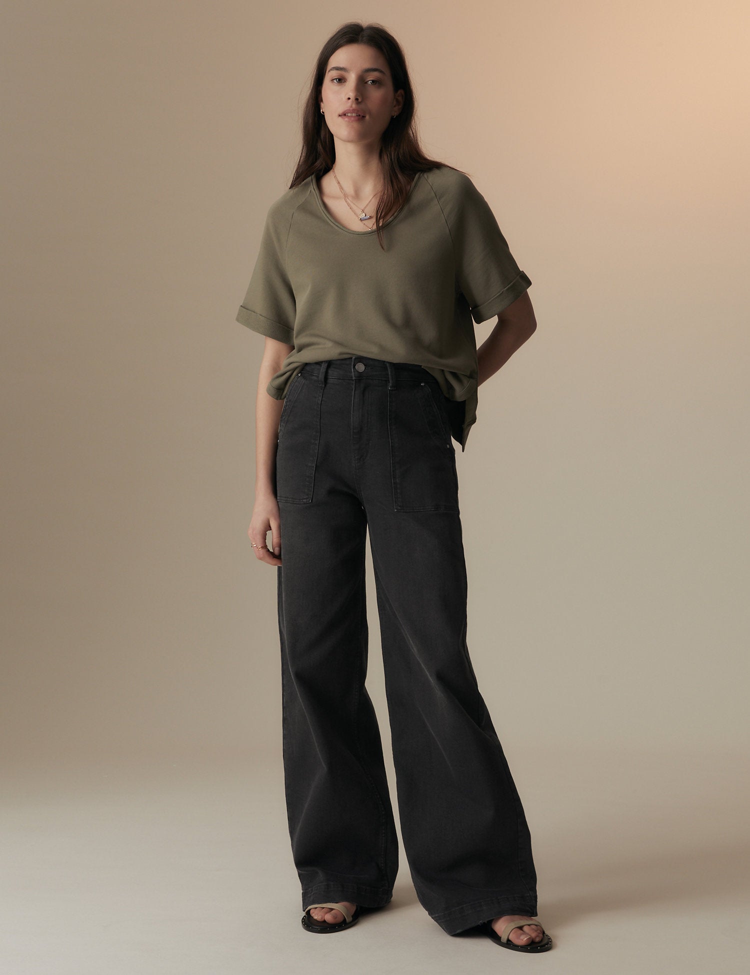 High Waisted Wide Leg Jeans