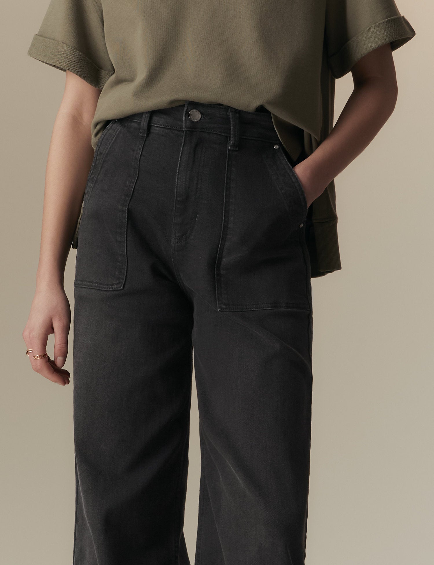 High Waisted Wide Leg Jeans