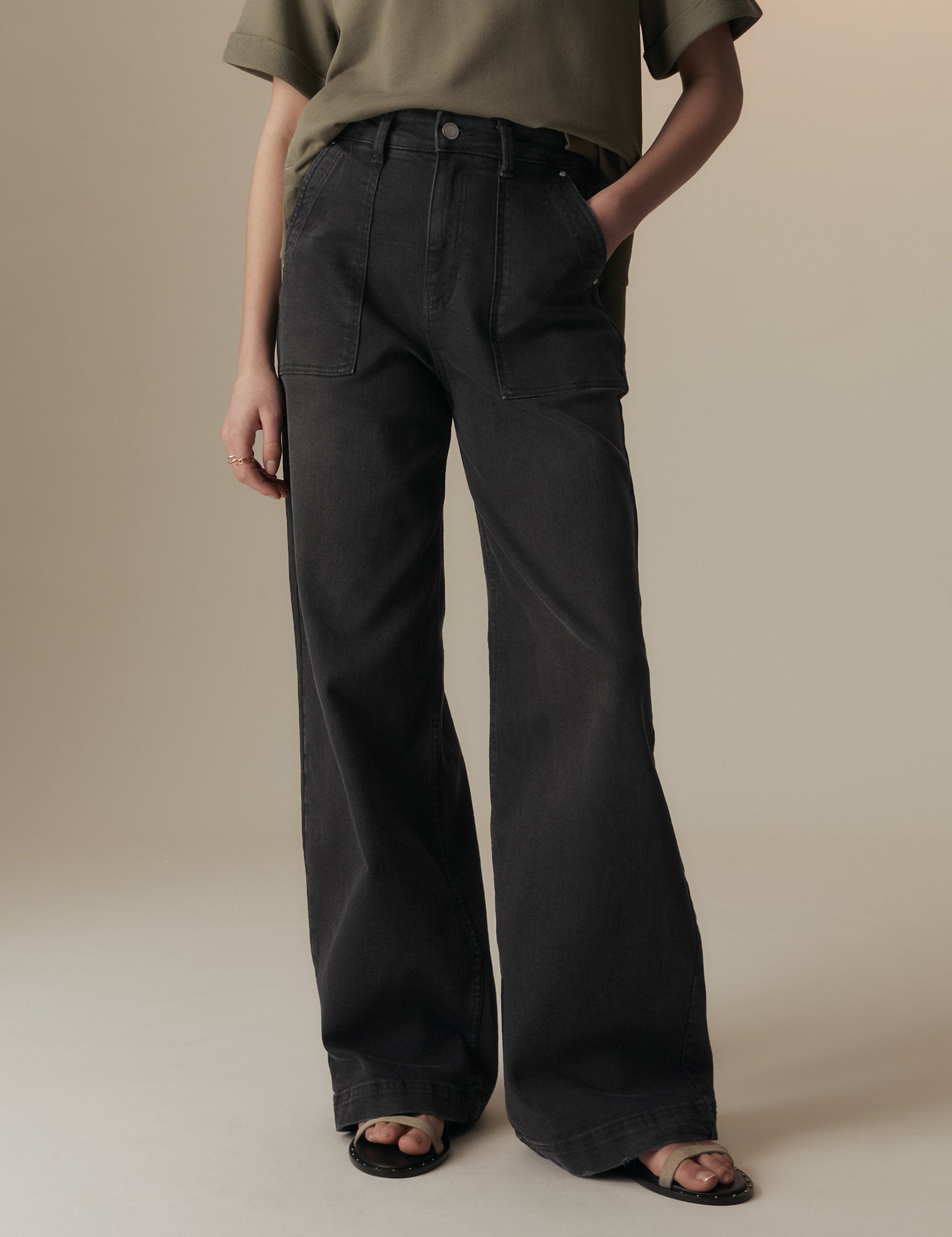 High Waisted Wide Leg Jeans