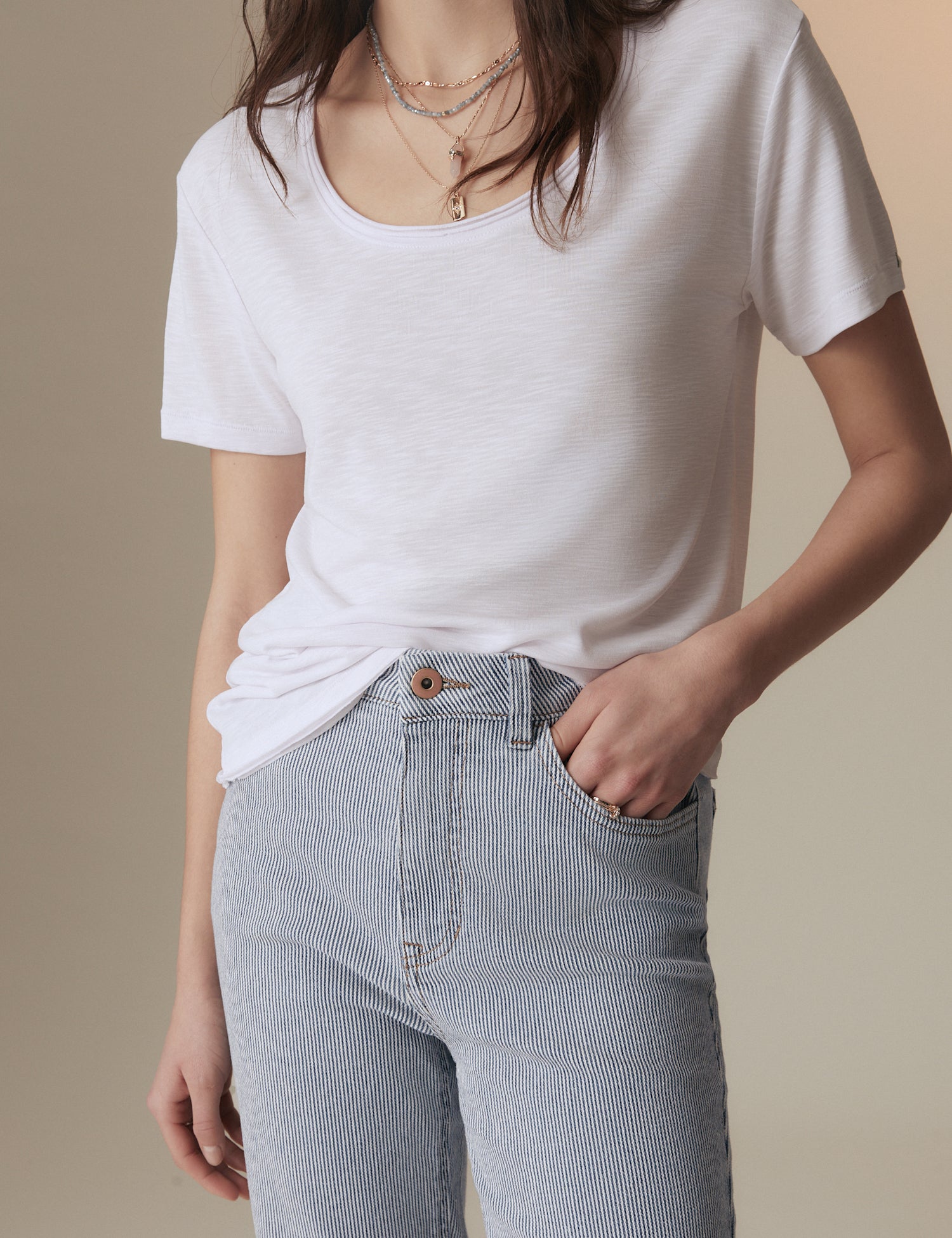 Girlfriend High Waisted Tapered Jeans