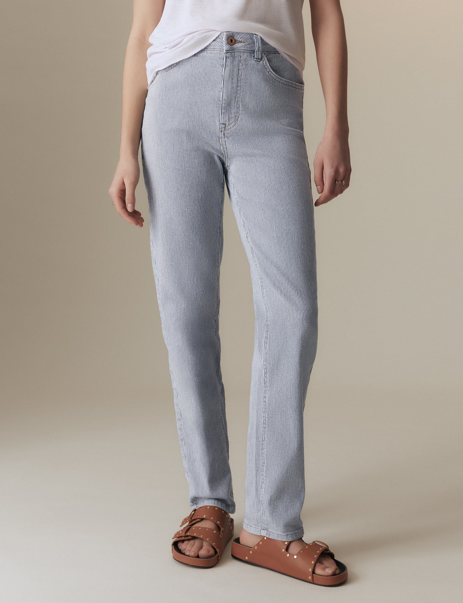 Girlfriend High Waisted Tapered Jeans