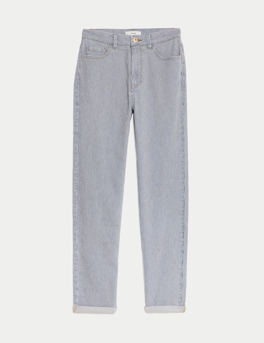 Girlfriend High Waisted Tapered Jeans
