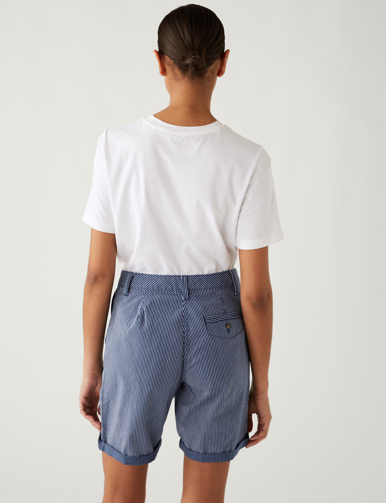 Cotton Rich Striped Chino Shorts