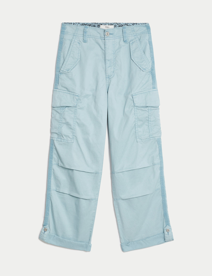 lyocell™ Rich Cargo Tea Dyed Cropped Trousers