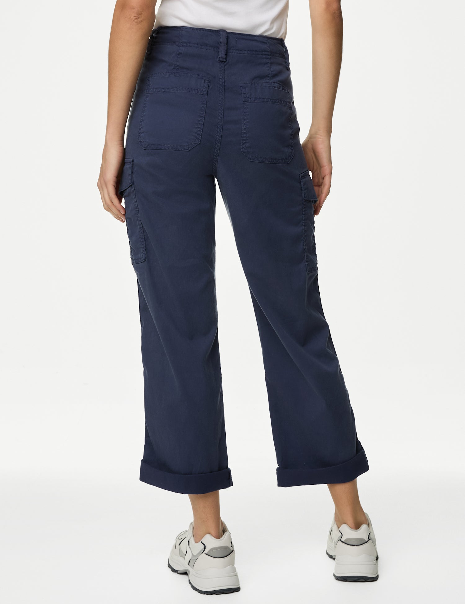 lyocell™ Rich Cargo Tea Dyed Cropped Trousers