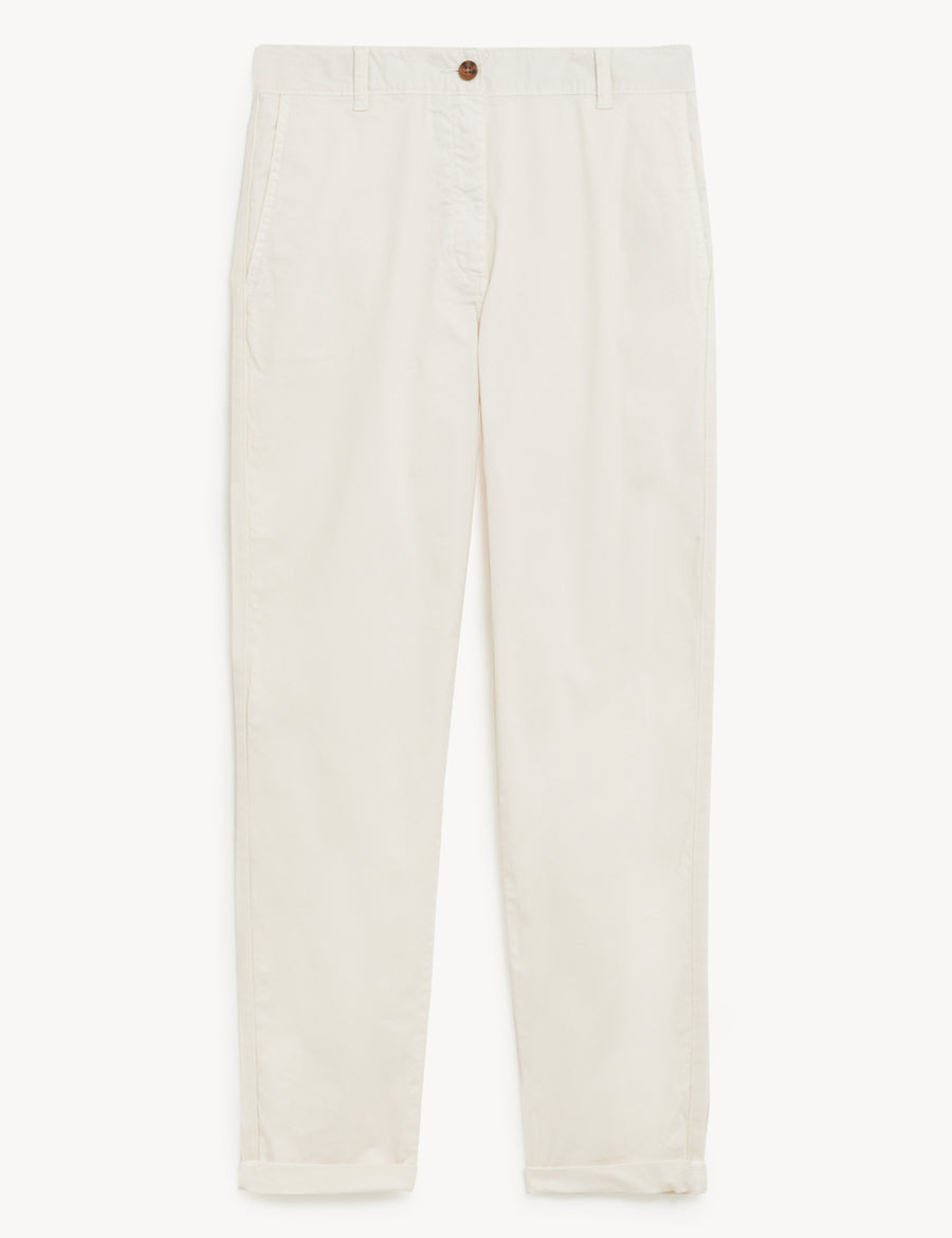 Cotton Rich Tea Dyed Slim Fit Chinos