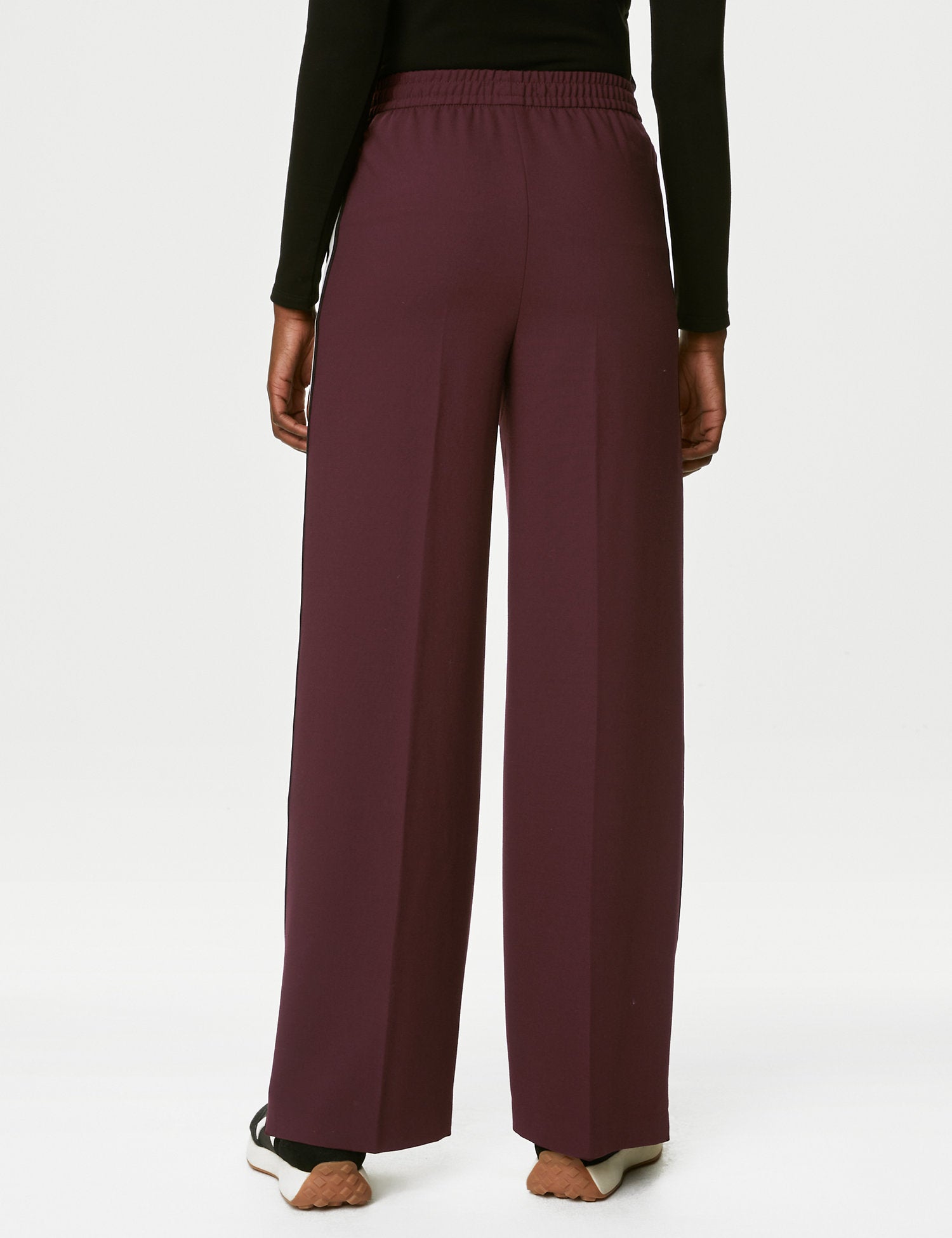 Side Stripe Wide Leg Trousers