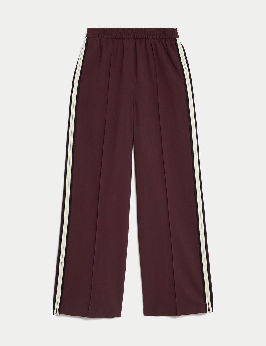 Side Stripe Wide Leg Trousers