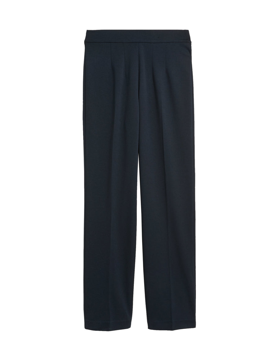 Jersey Straight Leg Trousers with Stretch