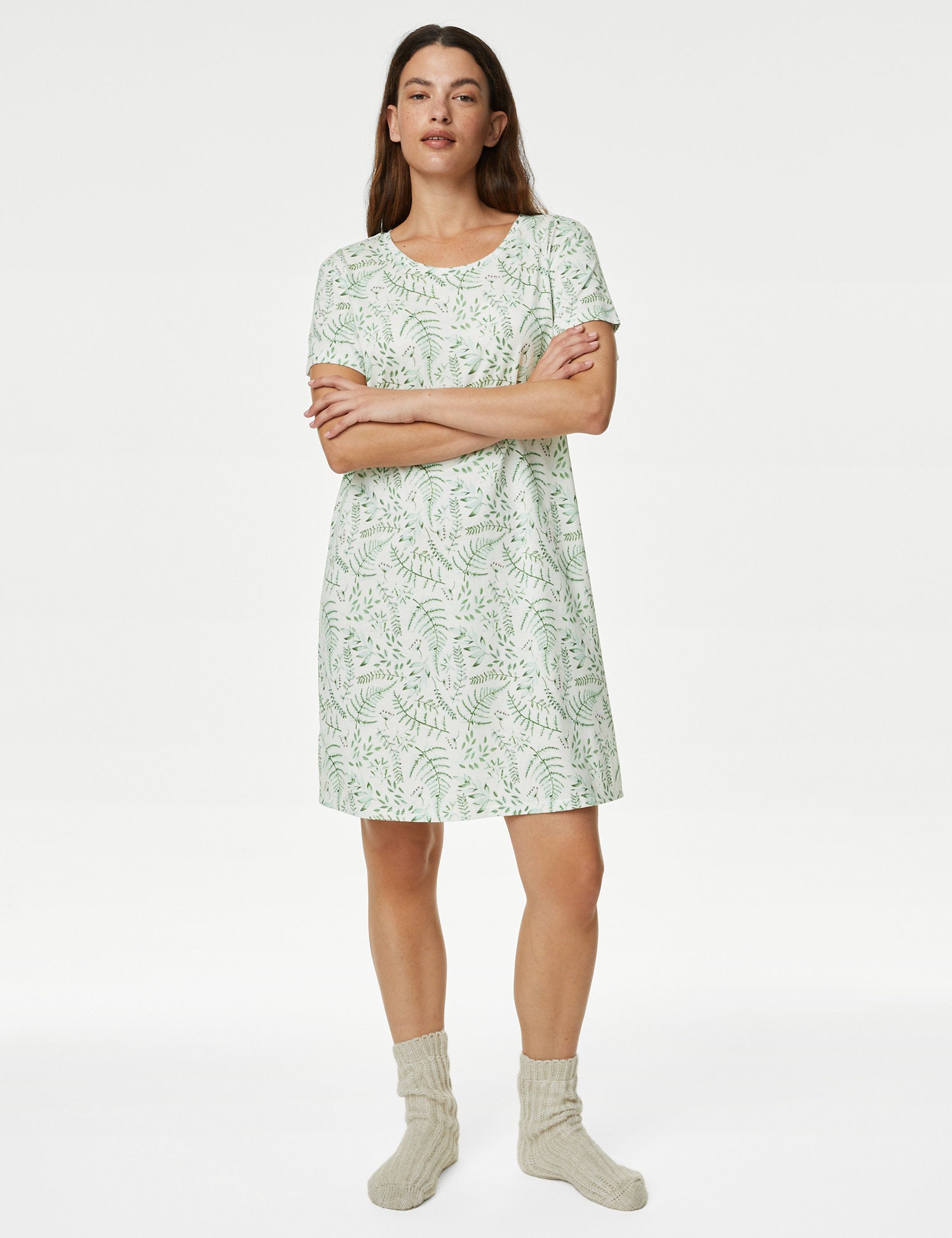 Cool Comfort Cotton Modal Printed Nightdress