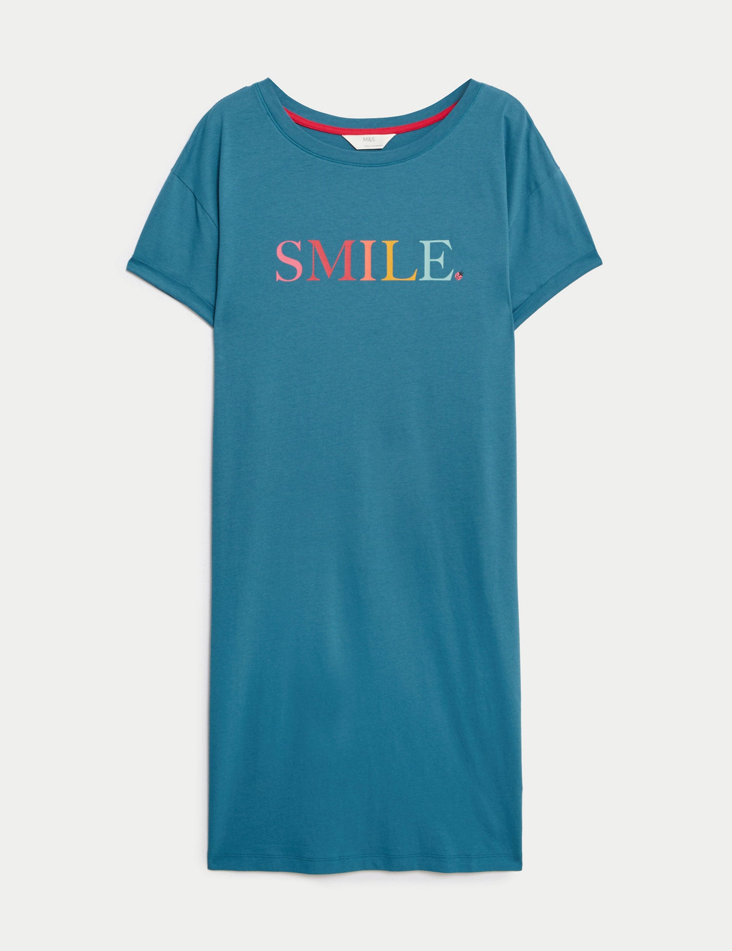 Pure Cotton Smile Slogan Nightdress