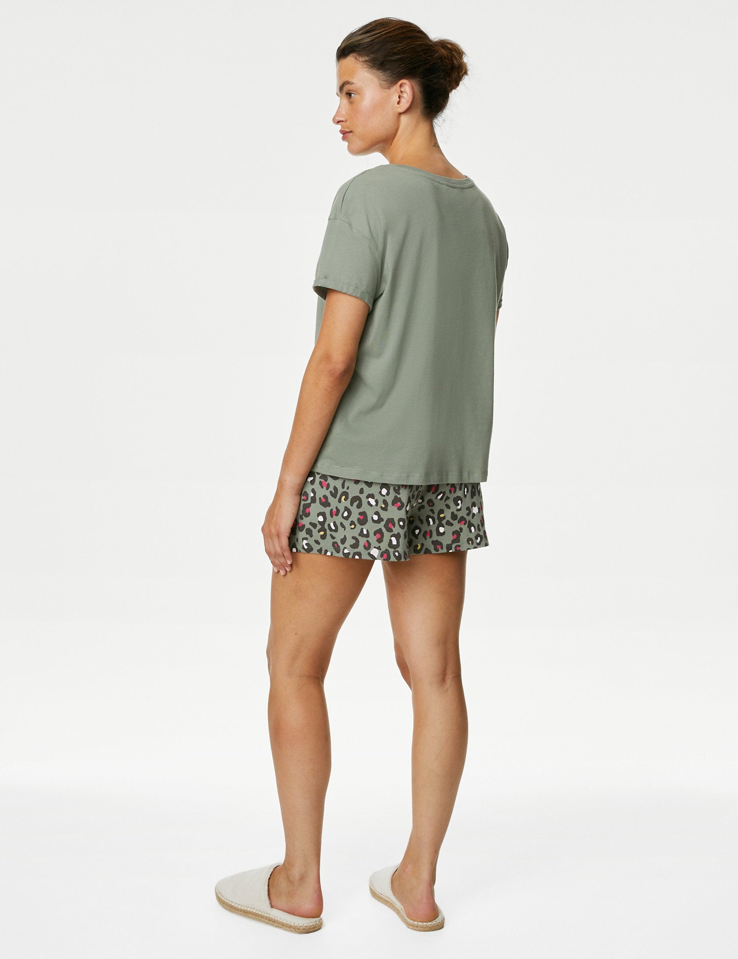 Pure Cotton Leopard Shortie Set