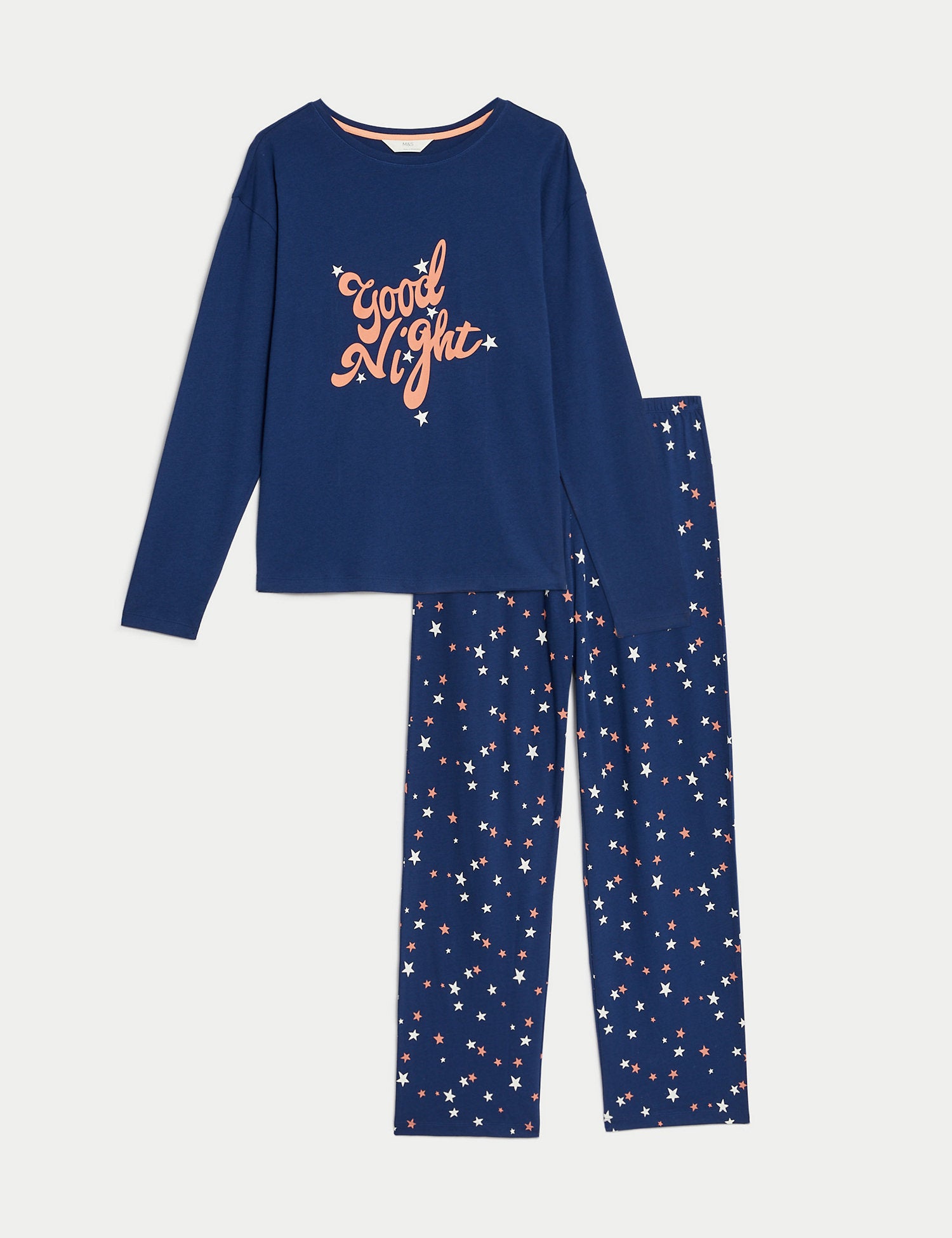 Pure Cotton Good Night Slogan Pyjama Set