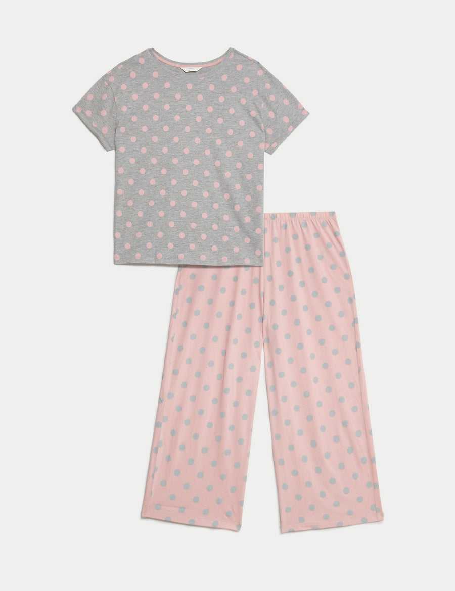 Pure Cotton Palm Print Pyjama Set