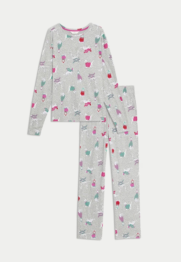 Cotton Rich Print Pyjama Set