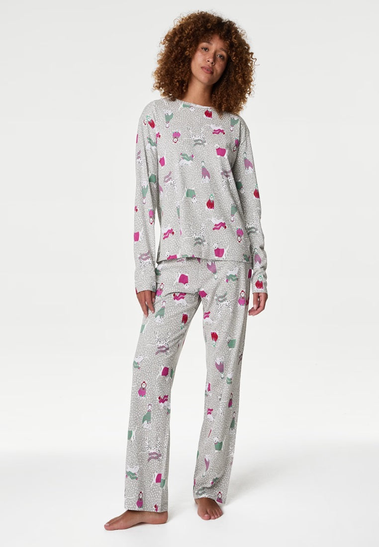 Cotton Rich Print Pyjama Set