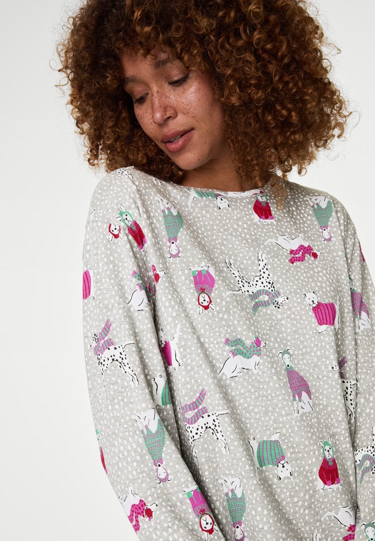 Cotton Rich Print Pyjama Set