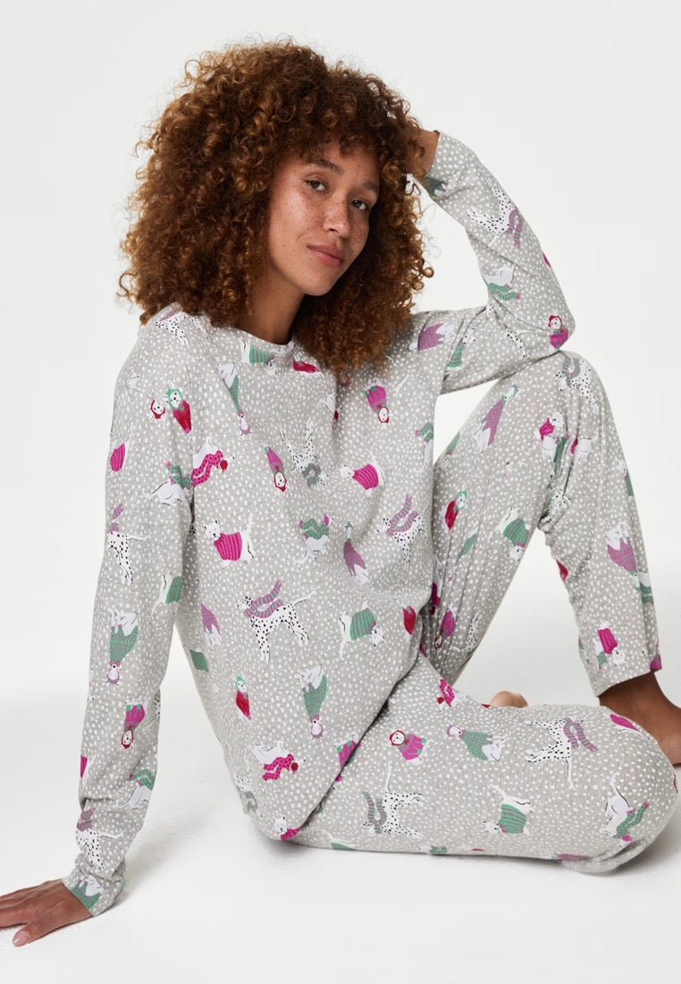 Cotton Rich Print Pyjama Set