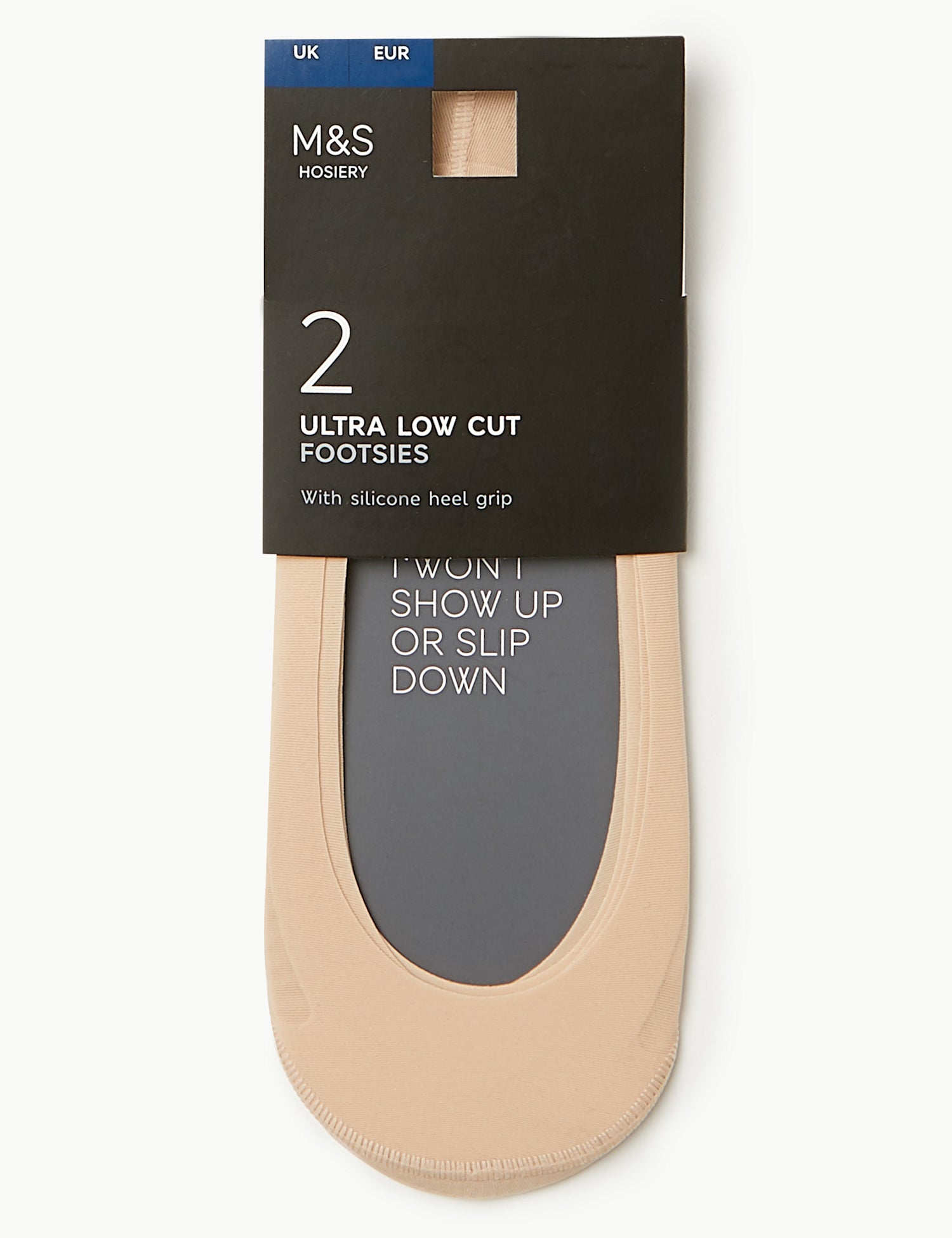 2pk Ultra Low Cut Footsies