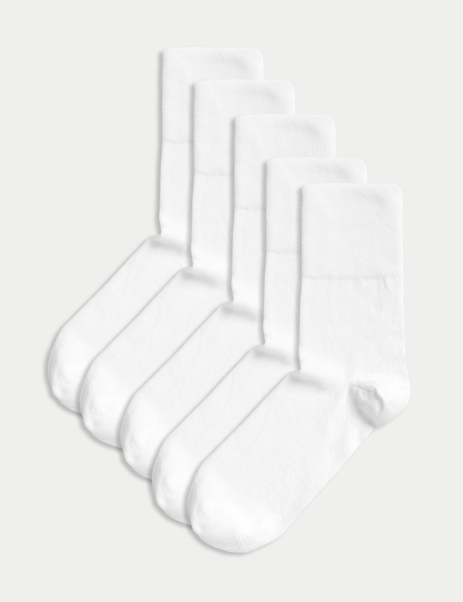 5pk Cotton Rich Ankle High Socks