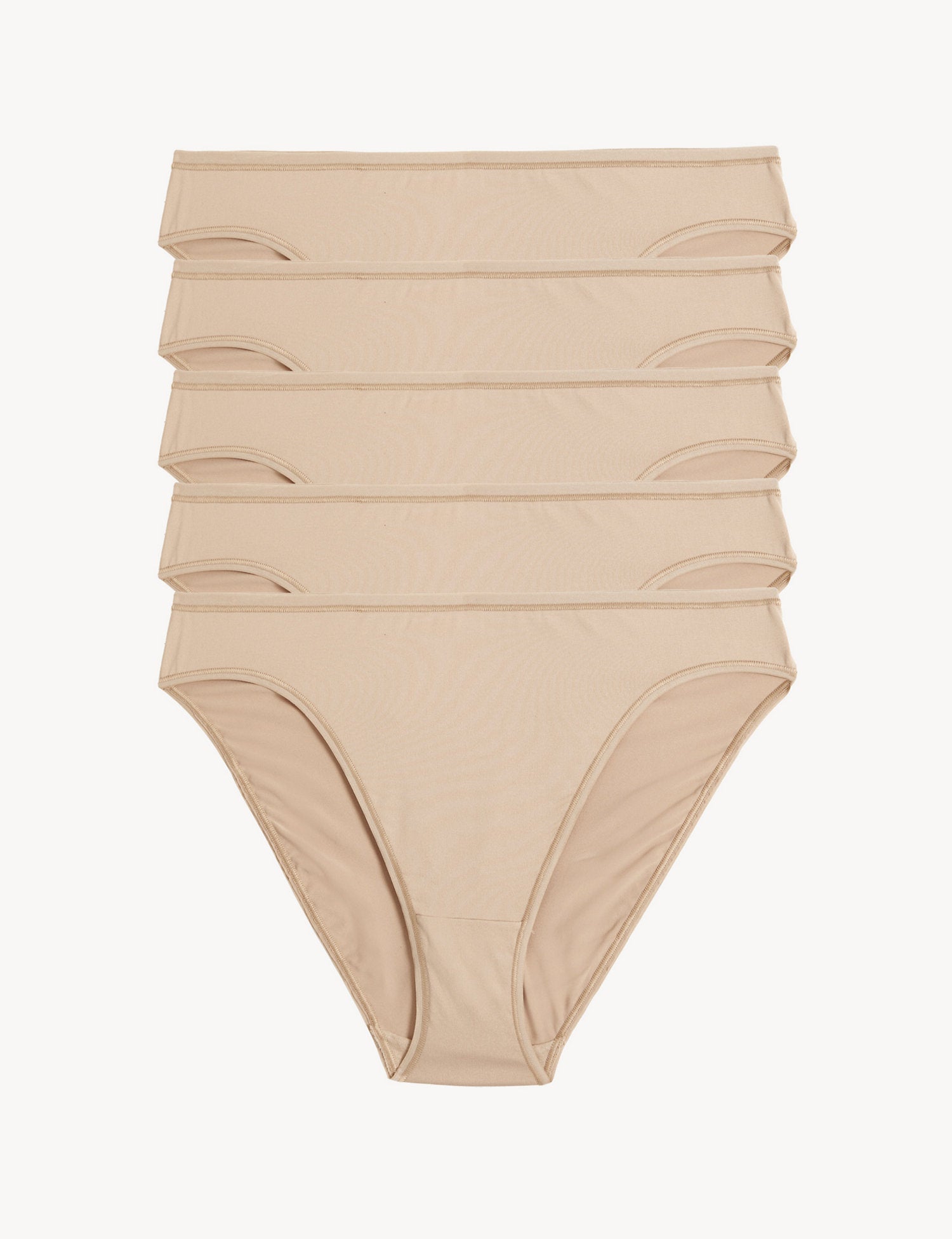 5pk No VPL Microfibre High Leg Knickers