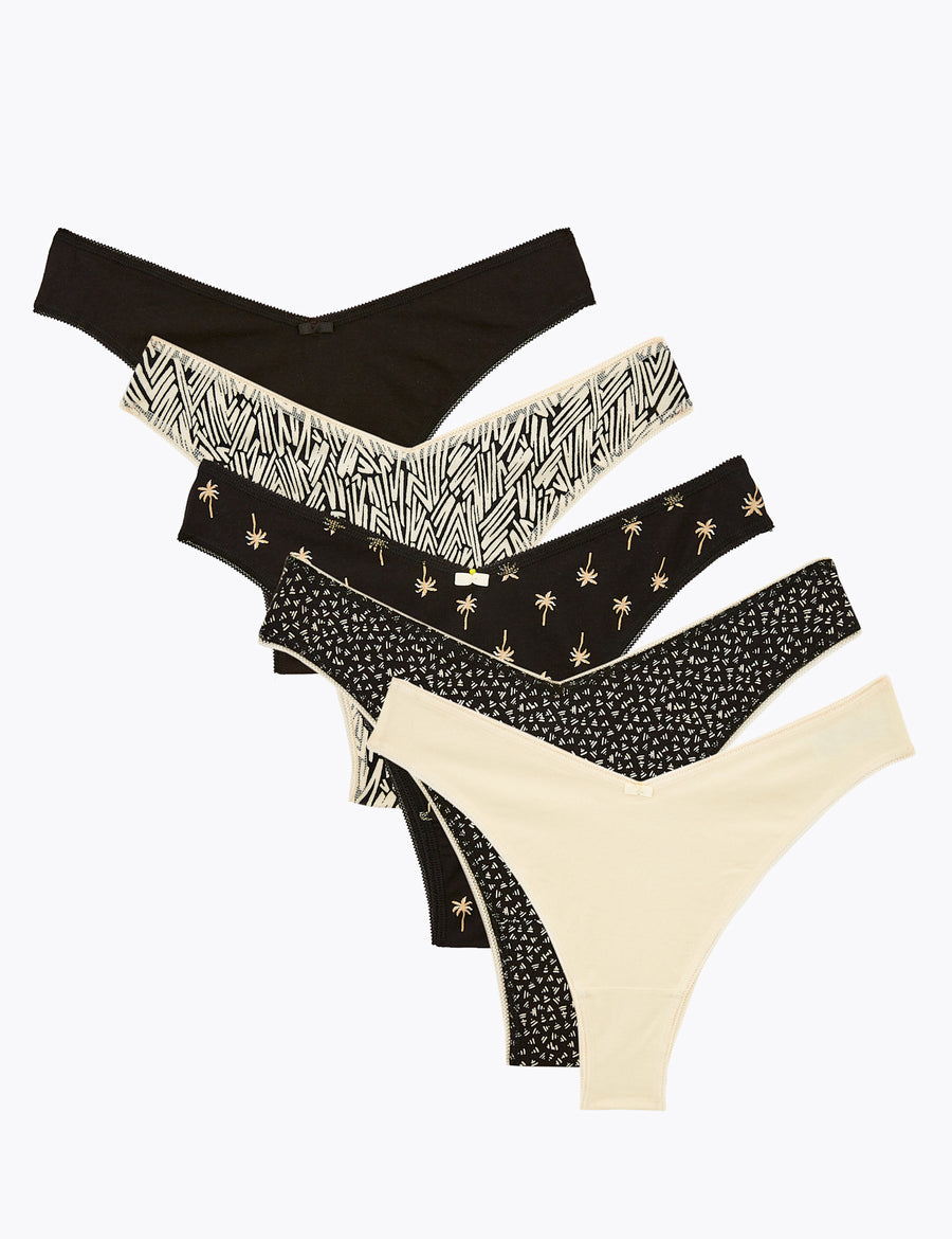 5pk Cotton Lycra® Miami Knickers
