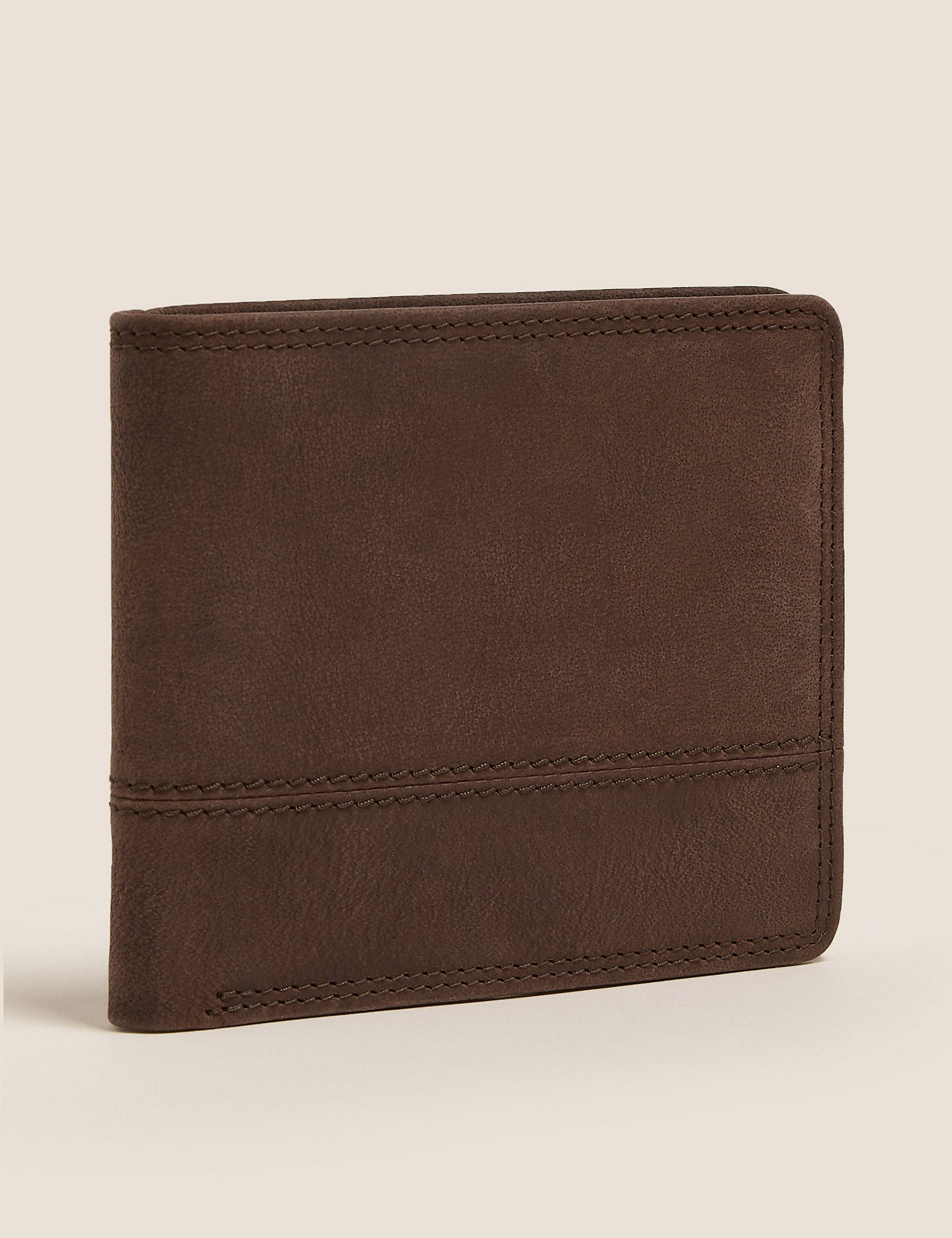 Leather Bi-Fold Cardsafe邃「 Wallet