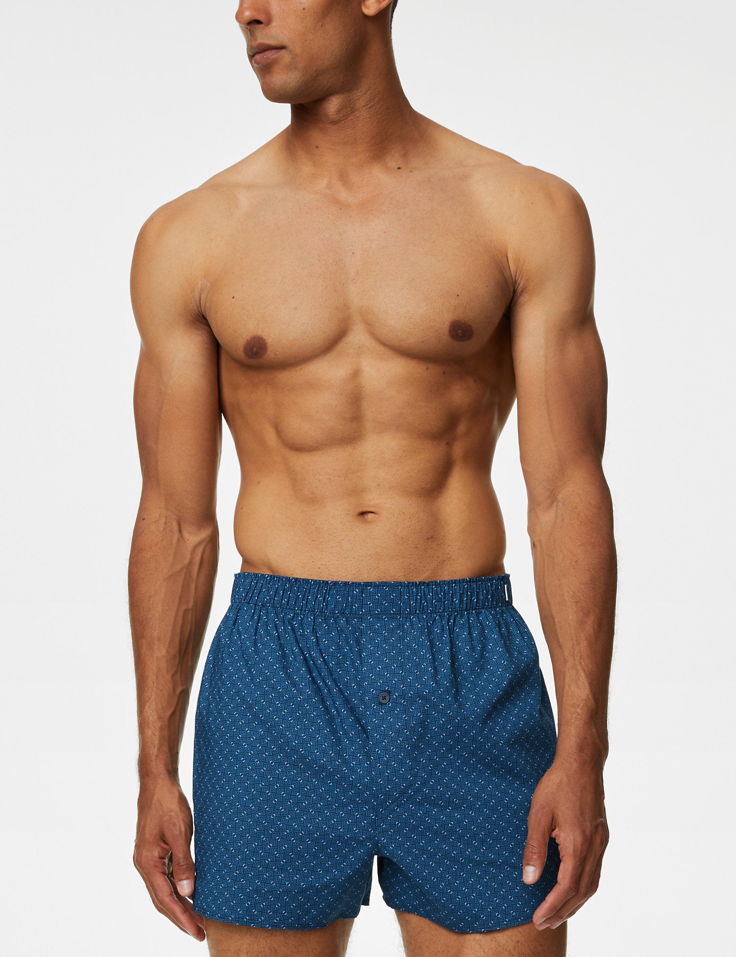 3pk Supima Cotton rich Geometric Boxers