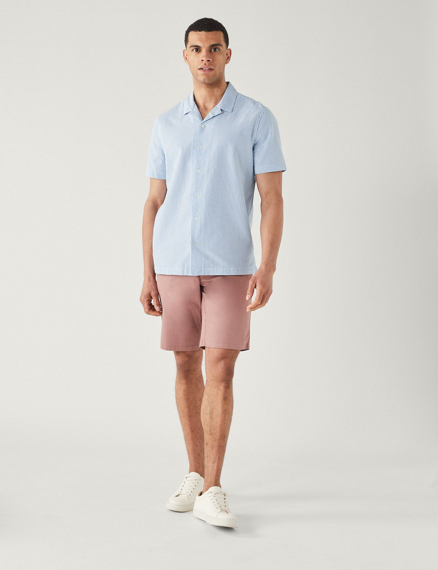 Pure Cotton Striped Revere Shirt