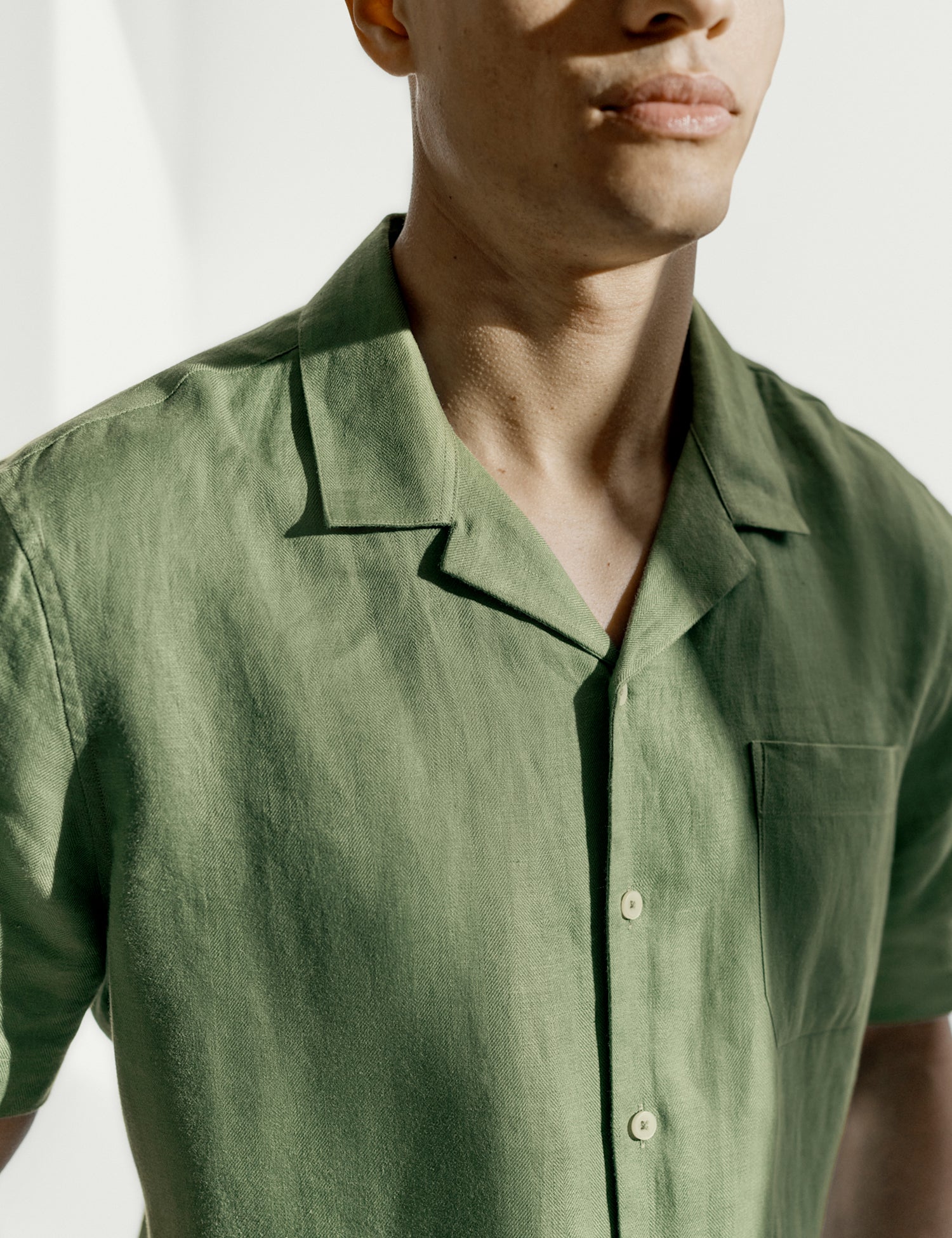Pure Linen Cuban Collar Shirt