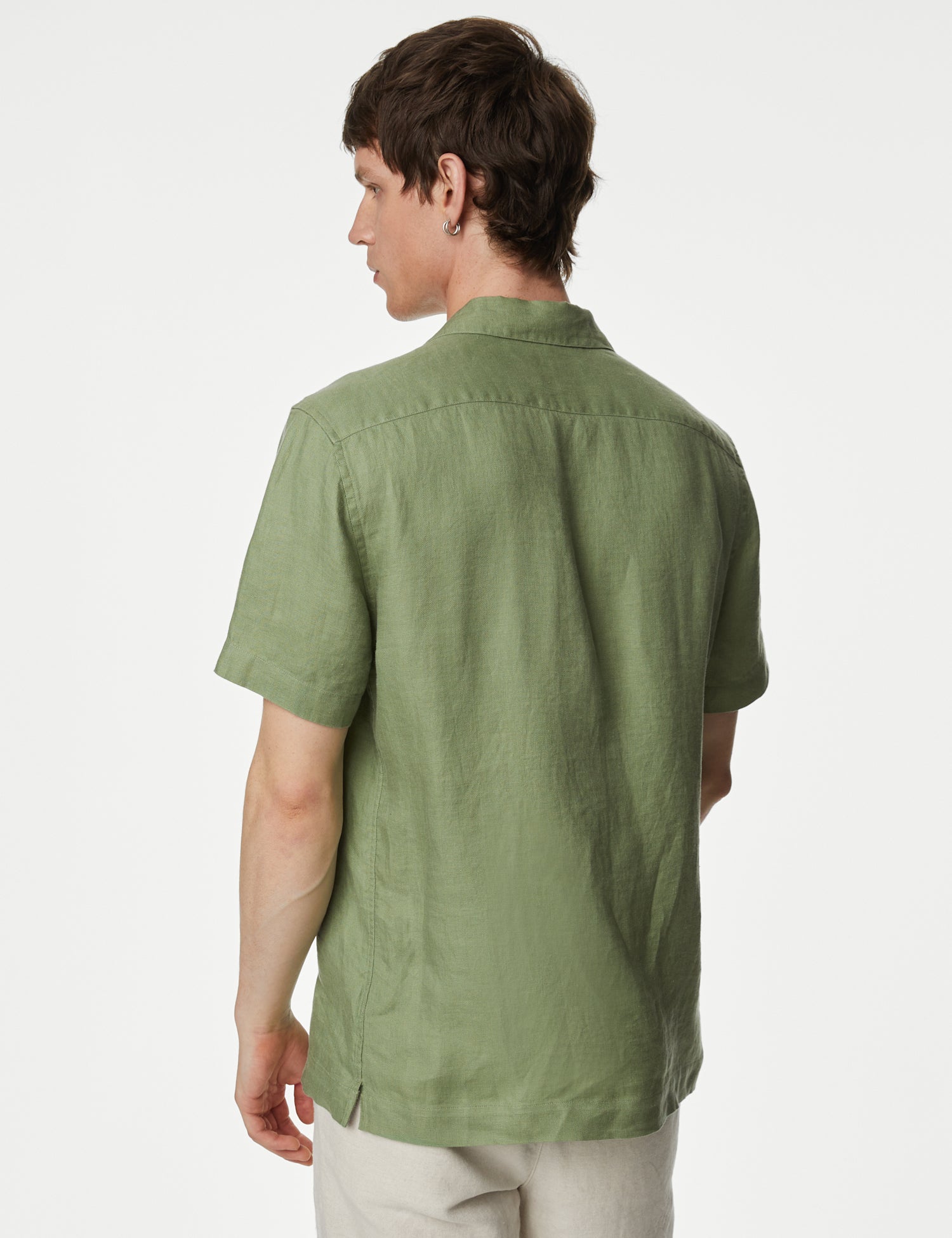 Pure Linen Cuban Collar Shirt