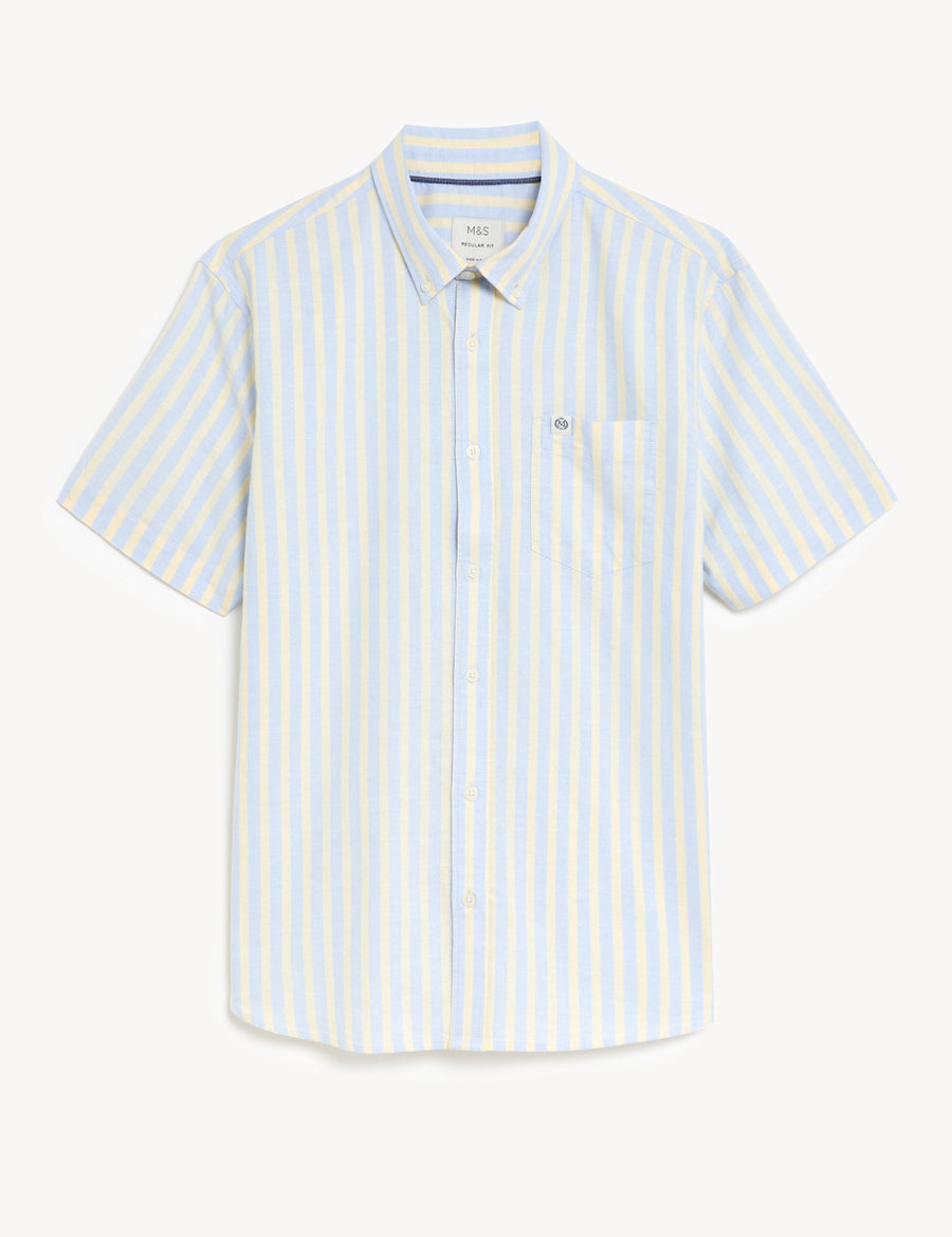 Pure Cotton Striped Oxford Shirt